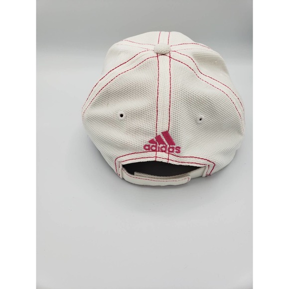 Adidas Hat Adjustable Size Off White with Pink Stitching - Picture 3 of 5